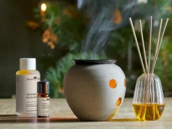 Grüne Erde Duftlampen & Duftsteine|Geschenke-Guide^Aromalampe aus Steinzeug 2tlg, H 11 cm, ø 12,5 cm