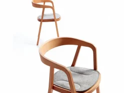 Grüne Erde Stühle & Bänke^Asensio Stuhlauflage, inkl. Gitterstoppmatte, 100% SSW - Filz Kiesel