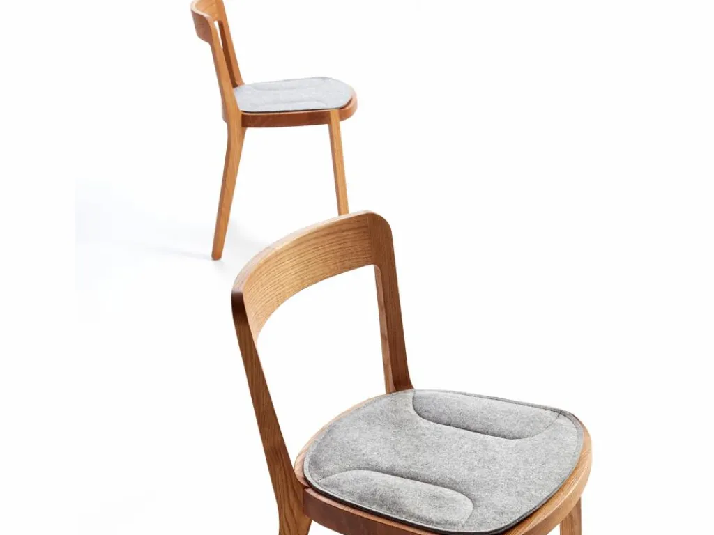 Grüne Erde Stühle & Bänke^Asensio Stuhlauflage, inkl. Gitterstoppmatte, 100% SSW - Filz Kiesel