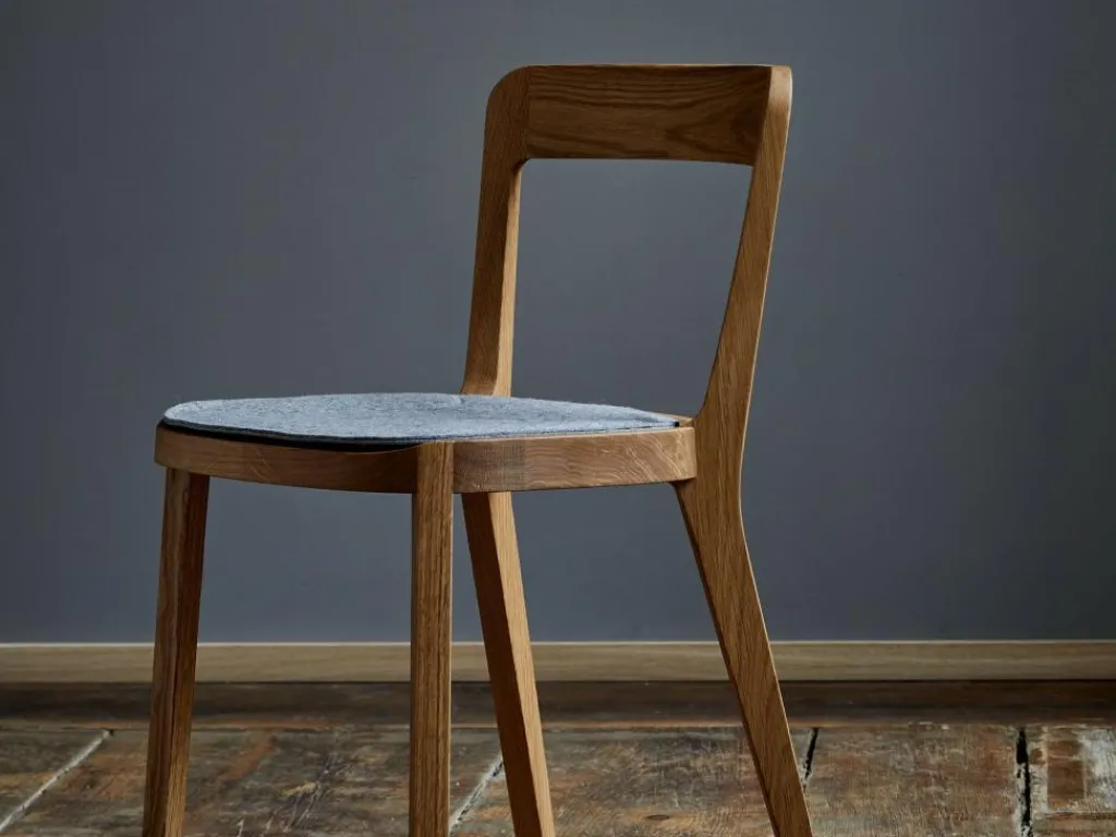 Grüne Erde Stühle & Bänke^Asensio Stuhlauflage, inkl. Gitterstoppmatte, 100% SSW - Filz Kiesel