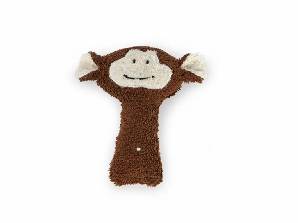 Grüne Erde Geschenke-Guide|Kuscheltiere & Spielzeug^Babyrassel Affe Abu, 15 cm, Bezug: 100 % Baumwolle, Füllung: 100 % Schurwolle (Schaf), GOTS