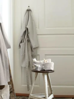 Grüne Erde Bademäntel|Alles Für Die Sauna^Bademantel Damen, graphit gestreift, XS/S, 100 % Baumwolle, GOTS