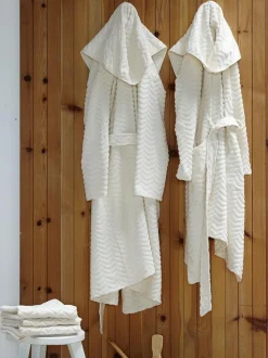 Grüne Erde Bademäntel|Geschenke-Guide^Bademantel Herren, raute natur, S/M, 100 % Baumwolle, GOTS