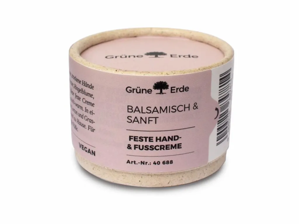 Grüne Erde Körperpflege|Feste Kosmetik & Alles Mit Kunststofffreier Verpackung^BALSAMISCH & SANFT feste Hand- & Fußcreme 38 g