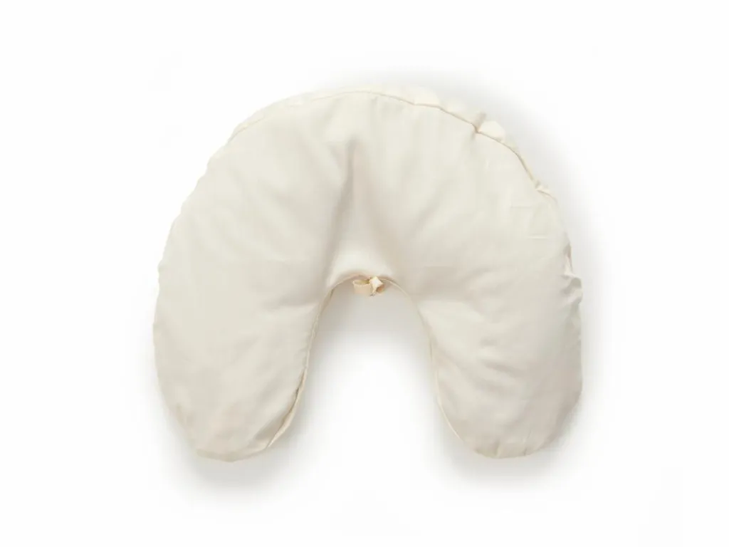 Grüne Erde Spezial- & Nackenstützkissen^Überzug für Halbmondkissen, BW-Satin, natur, 38 x 35 x 6 cm, 100 % Baumwolle, GOTS