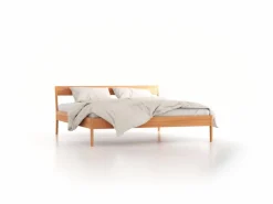 Grüne Erde Betten^Bett Almeno mit Steg - Betthaupt, 180 x 200, Buche