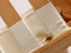 Grüne Erde Betten^Bett Jukai Pur, mit Betthaupt und Bettrahmenhousse, inkl. integriertem Lattenrost, 160 x 200 cm, Baumwollstoff Ondula Greige (139),