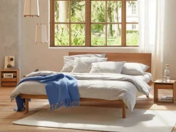 Grüne Erde Betten^Bett Jukai Pur, mit Flächenbetthaupt, inkl. integriertem Lattenrost, 160 x 200 cm,