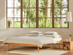 Grüne Erde Betten^Bett Jukai Pur, ohne Betthaupt, inkl. integriertem Lattenrost, 160 x 200 cm,