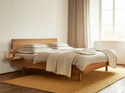 Grüne Erde Betten^Bett Tesoro mit Holzbetthaupt, 180 x 200 cm,