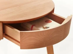 Grüne Erde Nachttische & Bettkästen|Couchtische^Bettkästchen/Beistelltisch Mitsu mit einer Schublade, ø 50 cm,