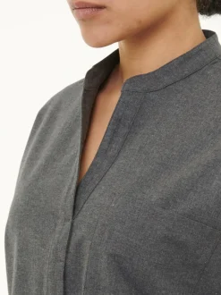 Grüne Erde Blusen^Bluse aus Bio-Baumwolle, 02 anthrazit melange, 38, GOTS