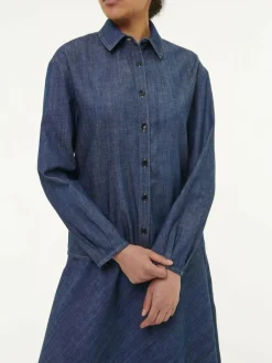 Grüne Erde Denim|Blusen^Bluse aus Bio-Baumwolle, 36 dark denim, 38, GOTS