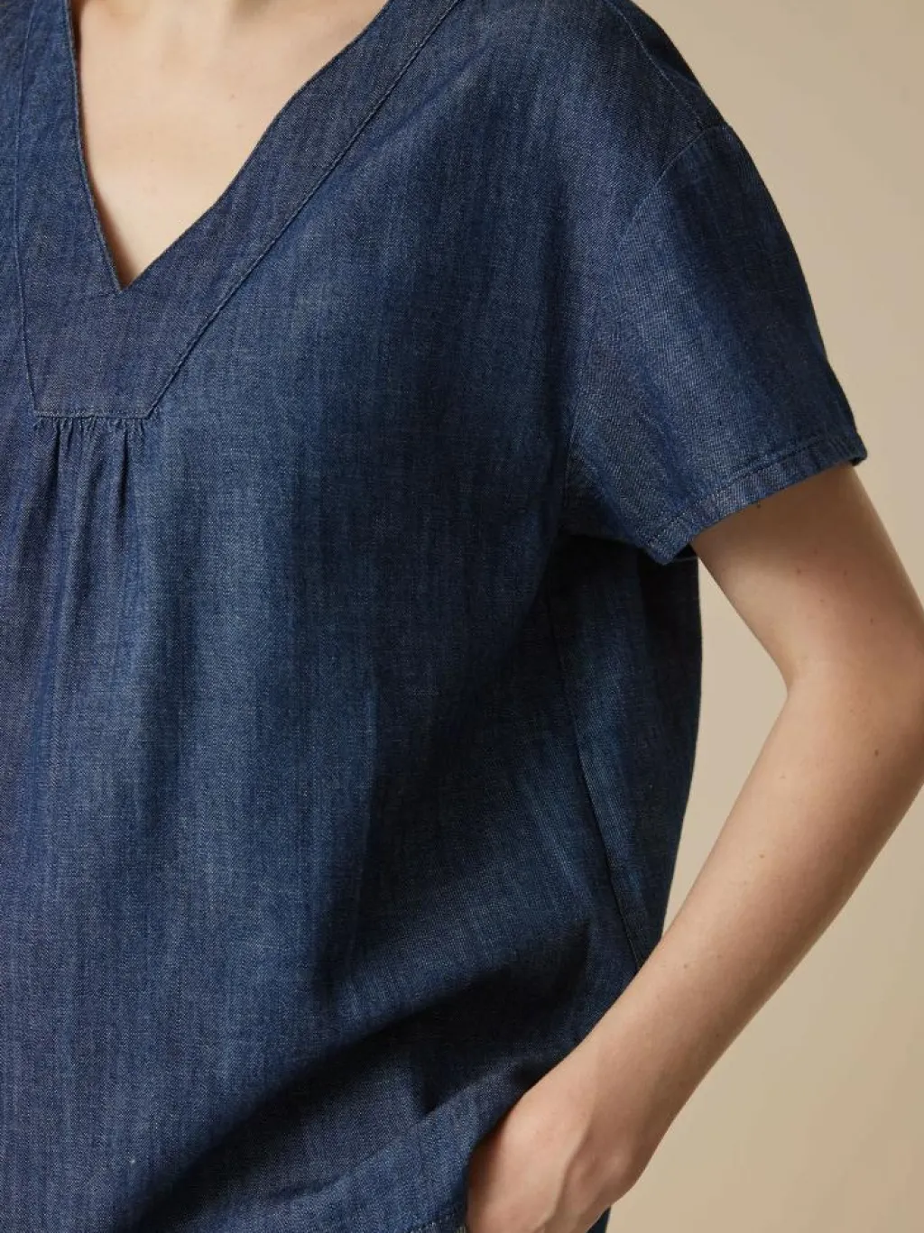 Grüne Erde Blusen^Bluse aus Bio-Baumwolle, 36 dark denim, 38, GOTS