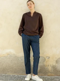 Grüne Erde Blusen^Bluse aus Bio-Baumwolle, , 38, GOTS