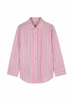 Grüne Erde Essentials|Blusen^Bluse aus Bio-Baumwolle, 41 rose/multistreif, 38, GOTS