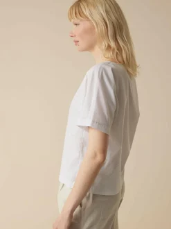 Grüne Erde Blusen^Bluse aus Bio-Baumwolle, 82 safari sprenkeldruck, 38, GOTS