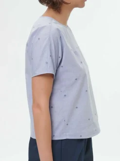 Grüne Erde Blusen^Bluse aus Bio-Baumwolle, 88 vintage-tupfen, 38, GOTS