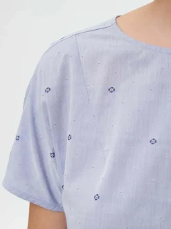 Grüne Erde Blusen^Bluse aus Bio-Baumwolle, 88 vintage-tupfen, 38, GOTS