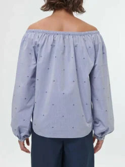 Grüne Erde Blusen^Bluse aus Bio-Baumwolle, 88 vintage-tupfen, 38, GOTS