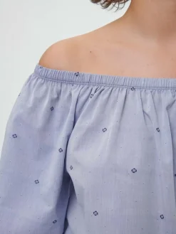 Grüne Erde Blusen^Bluse aus Bio-Baumwolle, 88 vintage-tupfen, 38, GOTS