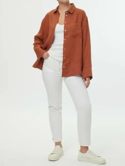 Grüne Erde Blusen^Bluse aus Bio-Leinen, , 38, GOTS