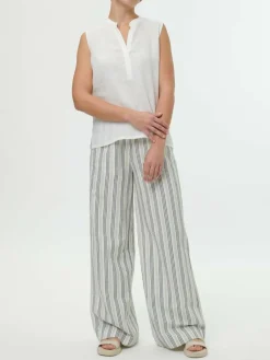 Grüne Erde Blusen^Bluse aus Bio-Leinen, 11 weiß, 38, GOTS