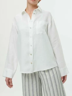 Grüne Erde Blusen^Bluse aus Bio-Leinen, , 38, GOTS