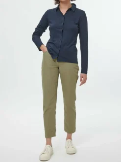 Grüne Erde Blusen|Essentials^Blusenshirt Langarm aus Bio Baumwolle, , 38, GOTS