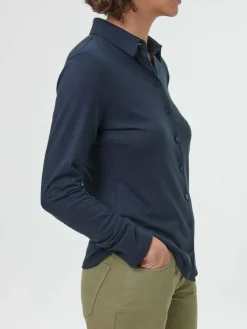 Grüne Erde Blusen|Essentials^Blusenshirt Langarm aus Bio Baumwolle, , 38, GOTS