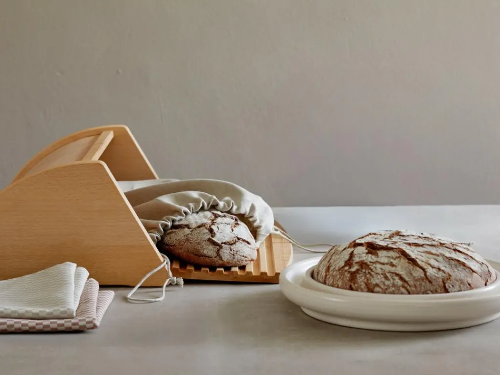 Grüne Erde Küchenaccessoires^Brotbackplatte aus Spezialkeramik, ø 30 cm, H 4 cm