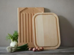 Grüne Erde Küchenaccessoires^Brotschneidebrett aus Buchenholz geölt, 39 x 26 x 2,5 cm