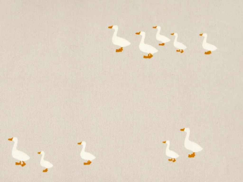 Kinder Grüne Erde Kinderbettwäsche^Deckenüberzug FREDERIK, sand, 80 x 80 cm, 100 % Baumwolle, Satin, GOTS