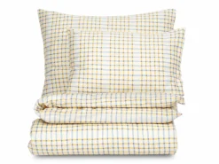 Grüne Erde Deckenbezüge|Deckenbezüge^Deckenüberzug JEMMA Pur, hellblau/vanillegelb, 140 x 200 cm, 100 % Baumwolle, Satin, GOTS