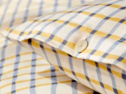 Grüne Erde Deckenbezüge|Deckenbezüge^Deckenüberzug JEMMA Pur, hellblau/vanillegelb, 140 x 200 cm, 100 % Baumwolle, Satin, GOTS