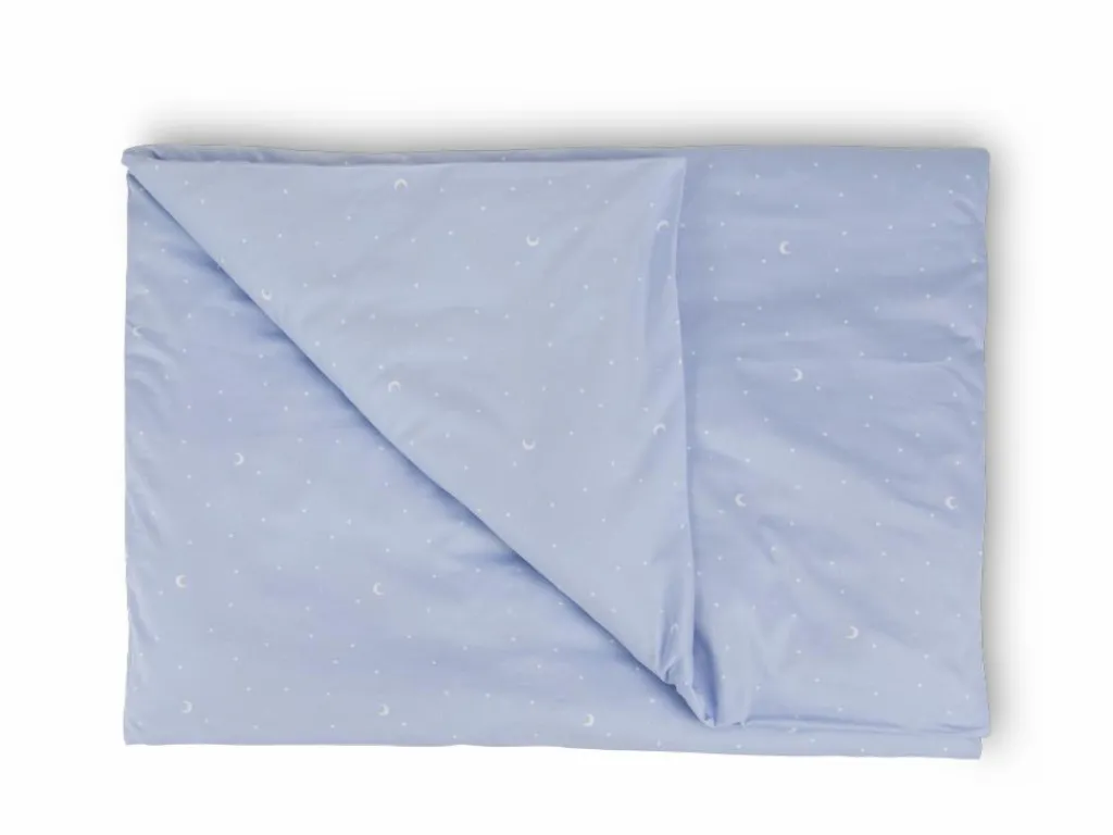 Kinder Grüne Erde Kinderbettwäsche^Deckenüberzug LUNA, himmelblau, 80 x 80 cm, 100 % Baumwolle, Satin, GOTS