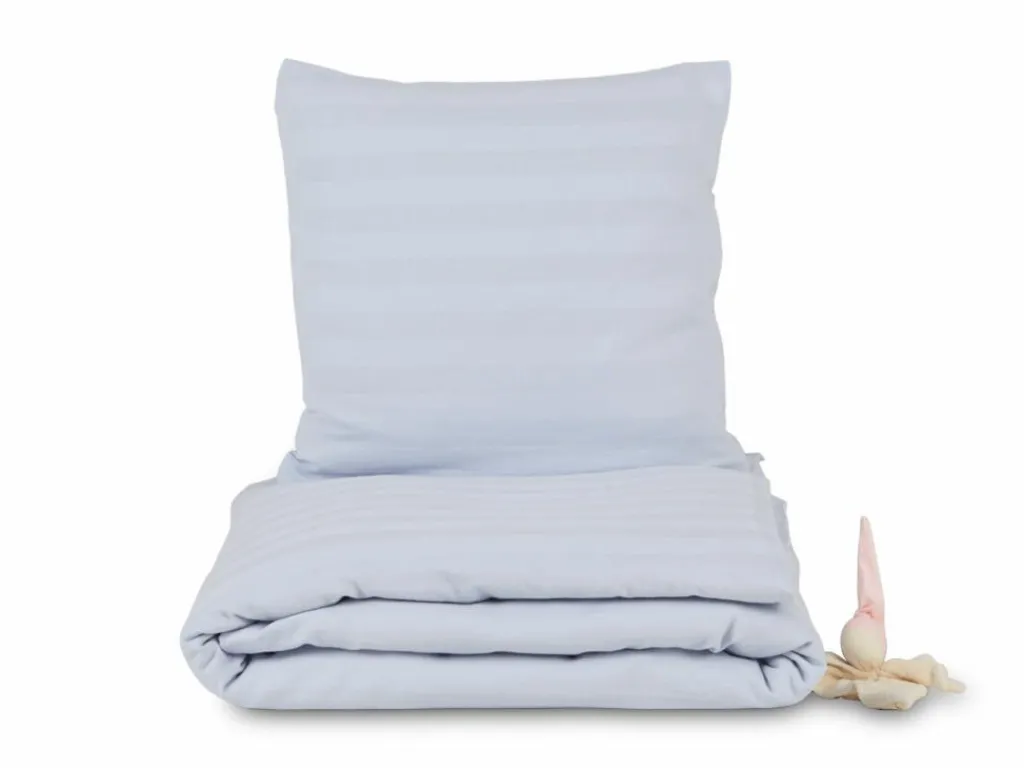 Kinder Grüne Erde Kinderbettwäsche^Deckenüberzug MAXI, himmelblau, 80 x 80 cm, 100 % Baumwolle, Crincle, GOTS, NATURTEXTIL BEST