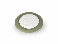 Grüne Erde Raumdüfte|Duftlampen & Duftsteine^Duftstein aus Keramik mit Motiv Baum des Lebens, lorbeer, ø 8 cm, H 2 cm