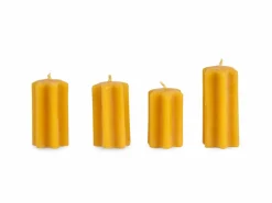 Grüne Erde Kerzen Und Duftkerzen^4er-Set Adventkranzkerzen aus Bienenwachs, Sternenform, ø 4,5 cm