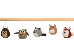 Grüne Erde Geschenke-Guide|Kuscheltiere & Spielzeug^5er-Set Waldtiere: Fuchs, Hase, Eule, Waschbär, Igel, ca. 7 x 5 cm, 100 % Schurwolle (Schaf)