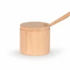 Grüne Erde Küchenaccessoires^Gewürzdose mit Löffel, Erle natur, H 5 cm ø 5,5 cm