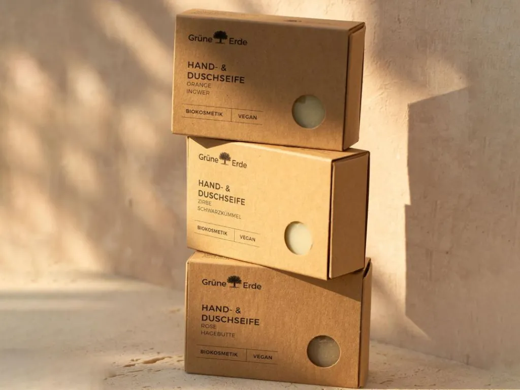 Grüne Erde Körperpflege|Feste Kosmetik & Alles Mit Kunststofffreier Verpackung^HAND- & DUSCHSEIFE Orange & Ingwer 100 g