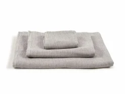 Grüne Erde Handtücher^Handtuch, graphit gestreift, 50 x 100 cm, 100 % Baumwolle, GOTS