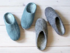 Grüne Erde Hausschuhe^Hausschuh Amale, , Größe 38/39, 100 % Schurwolle (Schaf) mit pflanzlich gegerbter Ledersohle