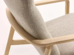 Grüne Erde Polstersessel & Hocker^Hochlehner Ketil inkl. Nackenkissen, Wollstoff Tano Natur (79),