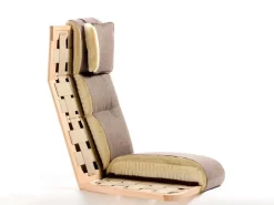 Grüne Erde Polstersessel & Hocker^Hochlehner Ketil inkl. Nackenkissen, Wollstoff Tano Natur (79),