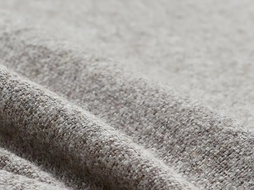 Grüne Erde Polstersessel & Hocker^Hocker Lorea, B 60 x T 60 cm, mit Bezug Wollstoff Tano Natur (79),