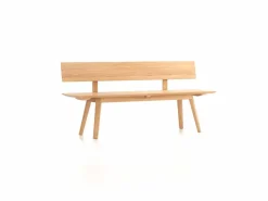 Grüne Erde Stühle & Bänke^Holzbank Mirato, L 180 x T 53,5 x H inkl. RL 83,3 cm, Banklänge 180 cm, mit Rückenlehne,