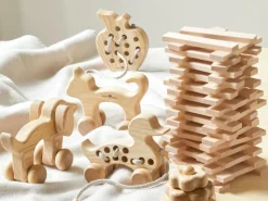 Kinder Grüne Erde Kuscheltiere & Spielzeug^Holzbausteine in Buche