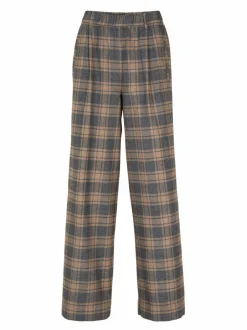 Grüne Erde Hosen, Jeans & Röcke^Hose aus Bio-Baumwolle, 60 karo anthrazit/nougat, 38, GOTS